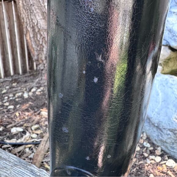 Hunter Original Women's Tall Gloss Black Rain Wellies Boots 8 US / 6 UK *Flaws* - Picture 11 of 16